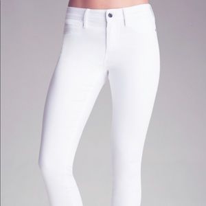 Bebe white skinny jeans women